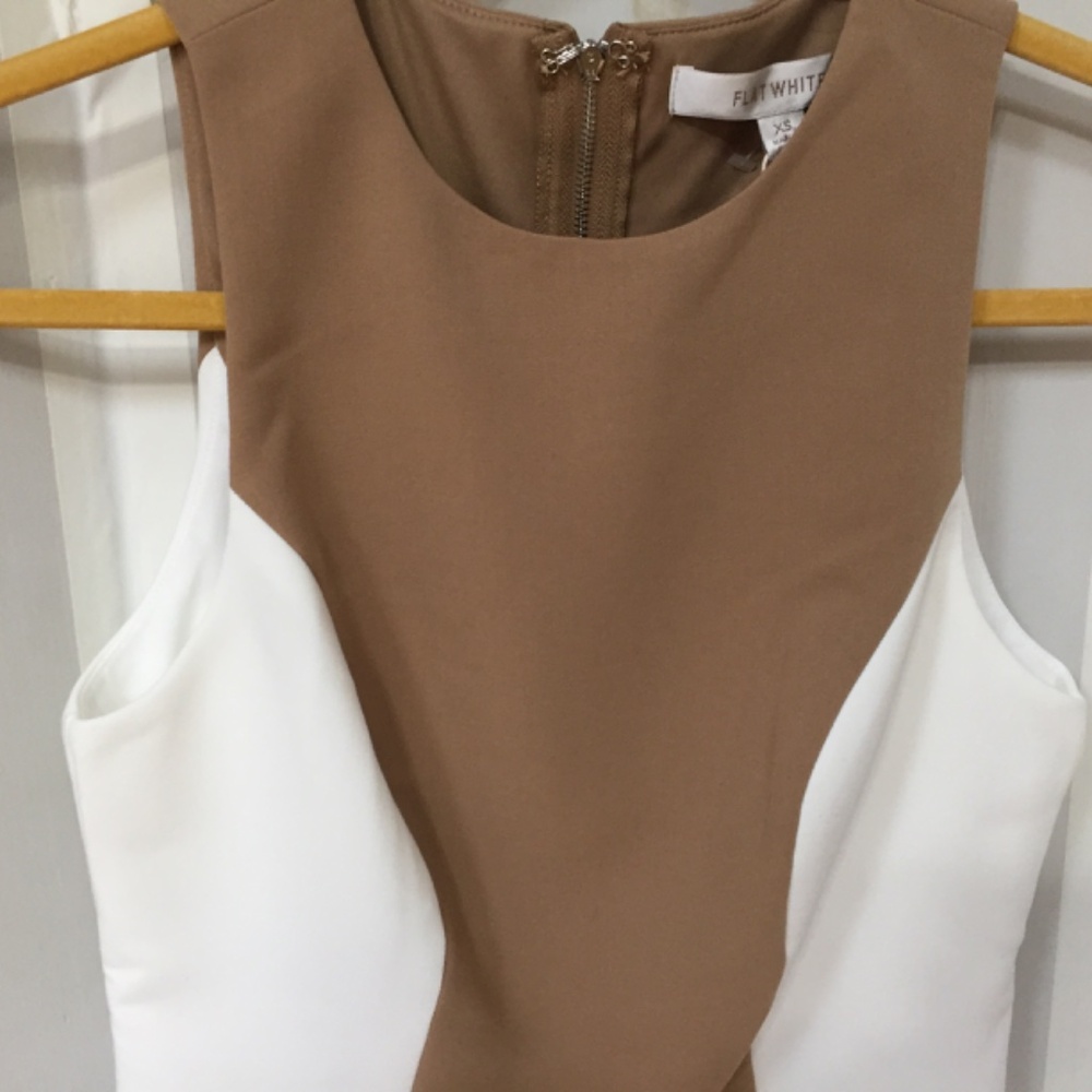 Anthropologie Flay White Brown and White Crop Top - Picture 8 of 16